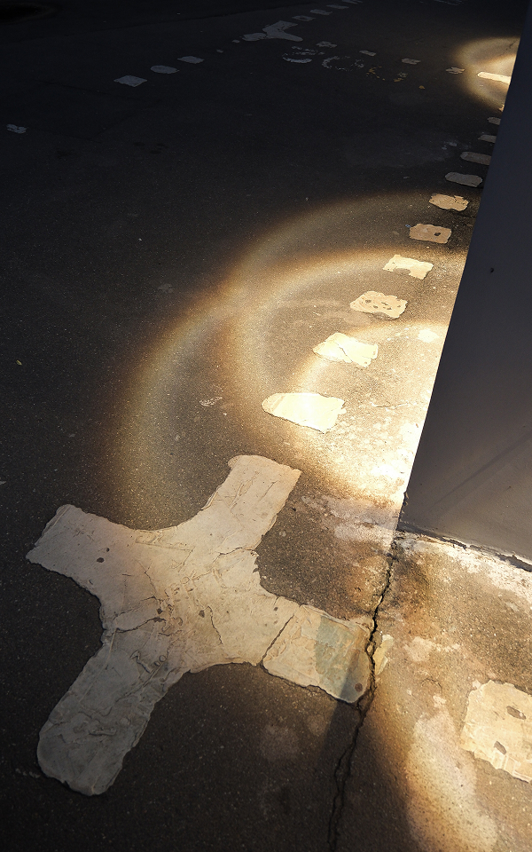abstraction of asphalt and light